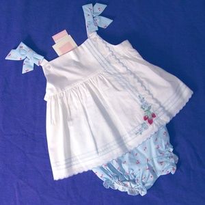 Janie and Jack Strawberry Matching Set Dress NWT